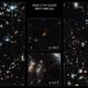 The full deep-field, with close-ups on the two galaxies.